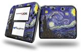 Vincent Van Gogh Starry Night - Decal Style Vinyl Skin compatible with Nintendo 2DS - 2DS NOT INCLUDED