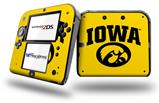 Iowa Hawkeyes Tigerhawk Oval 01 Black on Gold - Decal Style Vinyl Skin fits Nintendo 2DS - 2DS NOT INCLUDED