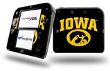 Iowa Hawkeyes Tigerhawk Oval 01 Gold on Black - Decal Style Vinyl Skin fits Nintendo 2DS - 2DS NOT INCLUDED