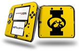 Iowa Hawkeyes Tigerhawk Oval 02 Black on Gold - Decal Style Vinyl Skin fits Nintendo 2DS - 2DS NOT INCLUDED