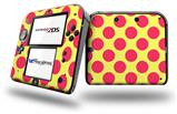 Kearas Polka Dots Pink And Yellow - Decal Style Vinyl Skin fits Nintendo 2DS - 2DS NOT INCLUDED