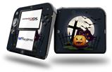 Halloween Jack O Lantern and Cemetery Kitty Cat - Decal Style Vinyl Skin fits Nintendo 2DS - 2DS NOT INCLUDED