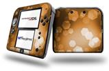 Bokeh Hex Orange - Decal Style Vinyl Skin fits Nintendo 2DS - 2DS NOT INCLUDED