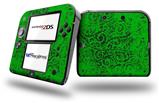 Folder Doodles Green - Decal Style Vinyl Skin fits Nintendo 2DS - 2DS NOT INCLUDED