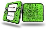 Folder Doodles Neon Green - Decal Style Vinyl Skin fits Nintendo 2DS - 2DS NOT INCLUDED