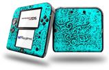 Folder Doodles Neon Teal - Decal Style Vinyl Skin fits Nintendo 2DS - 2DS NOT INCLUDED
