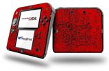 Folder Doodles Red - Decal Style Vinyl Skin fits Nintendo 2DS - 2DS NOT INCLUDED