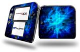 Cubic Shards Blue - Decal Style Vinyl Skin fits Nintendo 2DS - 2DS NOT INCLUDED