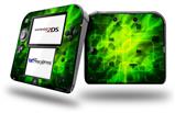 Cubic Shards Green - Decal Style Vinyl Skin fits Nintendo 2DS - 2DS NOT INCLUDED