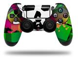 WraptorSkinz Skin compatible with Sony PS4 Dualshock Controller PlayStation 4 Original Slim and Pro Rainbow Plaid Skull (CONTROLLER NOT INCLUDED)