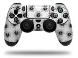 WraptorSkinz Skin compatible with Sony PS4 Dualshock Controller PlayStation 4 Original Slim and Pro Kearas Daisies Black on White (CONTROLLER NOT INCLUDED)