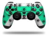 WraptorSkinz Skin compatible with Sony PS4 Dualshock Controller PlayStation 4 Original Slim and Pro Kearas Daisies Stripe SeaFoam (CONTROLLER NOT INCLUDED)