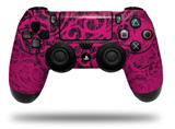 WraptorSkinz Skin compatible with Sony PS4 Dualshock Controller PlayStation 4 Original Slim and Pro Folder Doodles Fuchsia (CONTROLLER NOT INCLUDED)