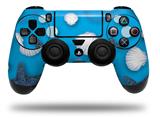 WraptorSkinz Skin compatible with Sony PS4 Dualshock Controller PlayStation 4 Original Slim and Pro Starfish and Sea Shells Blue Medium (CONTROLLER NOT INCLUDED)