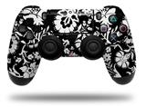WraptorSkinz Skin compatible with Sony PS4 Dualshock Controller PlayStation 4 Original Slim and Pro Black and White Flower (CONTROLLER NOT INCLUDED)