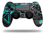 WraptorSkinz Skin compatible with Sony PS4 Dualshock Controller PlayStation 4 Original Slim and Pro Baja 0032 Neon Teal (CONTROLLER NOT INCLUDED)