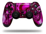 WraptorSkinz Skin compatible with Sony PS4 Dualshock Controller PlayStation 4 Original Slim and Pro Liquid Metal Chrome Hot Pink Fuchsia (CONTROLLER NOT INCLUDED)