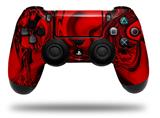 WraptorSkinz Skin compatible with Sony PS4 Dualshock Controller PlayStation 4 Original Slim and Pro Liquid Metal Chrome Red (CONTROLLER NOT INCLUDED)