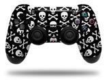 WraptorSkinz Skin compatible with Sony PS4 Dualshock Controller PlayStation 4 Original Slim and Pro Skull and Crossbones Pattern (CONTROLLER NOT INCLUDED)