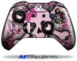 Decal Skin Wrap fits Microsoft XBOX One Wireless Controller Pink Skull