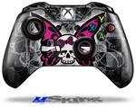 Decal Skin Wrap fits Microsoft XBOX One Wireless Controller Skull Butterfly