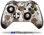 Decal Skin Wrap fits Microsoft XBOX One Wireless Controller Flowers Pattern Roses 20