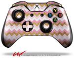 Decal Skin Wrap fits Microsoft XBOX One Wireless Controller Pink and White Chevron