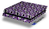 Vinyl Decal Skin Wrap compatible with Sony PlayStation 4 Original Console Splatter Girly Skull Purple (PS4 NOT INCLUDED)