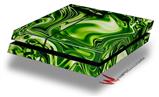 Vinyl Decal Skin Wrap compatible with Sony PlayStation 4 Original Console Liquid Metal Chrome Neon Green (PS4 NOT INCLUDED)