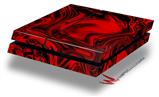 Vinyl Decal Skin Wrap compatible with Sony PlayStation 4 Original Console Liquid Metal Chrome Red (PS4 NOT INCLUDED)