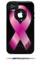 Hope Breast Cancer Pink Ribbon on Black - Decal Style Vinyl Skin fits Otterbox Commuter iPhone4/4s Case (CASE SOLD SEPARATELY)