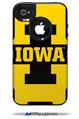 Iowa Hawkeyes 04 Black on Gold - Decal Style Vinyl Skin fits Otterbox Commuter iPhone4/4s Case (CASE SOLD SEPARATELY)