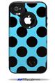 Kearas Polka Dots Black And Blue - Decal Style Vinyl Skin fits Otterbox Commuter iPhone4/4s Case (CASE SOLD SEPARATELY)
