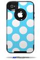 Kearas Polka Dots White And Blue - Decal Style Vinyl Skin fits Otterbox Commuter iPhone4/4s Case (CASE SOLD SEPARATELY)