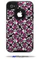 Splatter Girly Skull Pink - Decal Style Vinyl Skin fits Otterbox Commuter iPhone4/4s Case (CASE SOLD SEPARATELY)