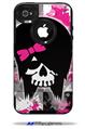 Scene Kid Girl Skull - Decal Style Vinyl Skin fits Otterbox Commuter iPhone4/4s Case (CASE SOLD SEPARATELY)