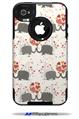 Elephant Love - Decal Style Vinyl Skin fits Otterbox Commuter iPhone4/4s Case (CASE SOLD SEPARATELY)