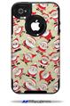 Lots of Santas - Decal Style Vinyl Skin fits Otterbox Commuter iPhone4/4s Case (CASE SOLD SEPARATELY)