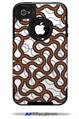 Locknodes 01 Burnt Orange - Decal Style Vinyl Skin fits Otterbox Commuter iPhone4/4s Case (CASE SOLD SEPARATELY)