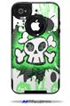 Cartoon Skull Green - Decal Style Vinyl Skin fits Otterbox Commuter iPhone4/4s Case (CASE SOLD SEPARATELY)