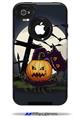 Halloween Jack O Lantern and Cemetery Kitty Cat - Decal Style Vinyl Skin fits Otterbox Commuter iPhone4/4s Case (CASE SOLD SEPARATELY)
