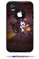 Cute Halloween Witch on Broom with Cat and Jack O Lantern Pumpkin - Decal Style Vinyl Skin fits Otterbox Commuter iPhone4/4s Case (CASE SOLD SEPARATELY)