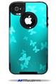 Bokeh Butterflies Neon Teal - Decal Style Vinyl Skin fits Otterbox Commuter iPhone4/4s Case (CASE SOLD SEPARATELY)