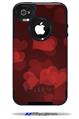 Bokeh Hearts Red - Decal Style Vinyl Skin fits Otterbox Commuter iPhone4/4s Case (CASE SOLD SEPARATELY)