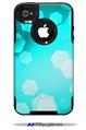 Bokeh Hex Neon Teal - Decal Style Vinyl Skin fits Otterbox Commuter iPhone4/4s Case (CASE SOLD SEPARATELY)