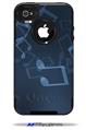 Bokeh Music Blue - Decal Style Vinyl Skin fits Otterbox Commuter iPhone4/4s Case (CASE SOLD SEPARATELY)