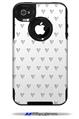 Hearts Gray - Decal Style Vinyl Skin fits Otterbox Commuter iPhone4/4s Case (CASE SOLD SEPARATELY)