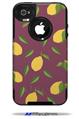 Lemon Leaves Burgandy - Decal Style Vinyl Skin fits Otterbox Commuter iPhone4/4s Case (CASE SOLD SEPARATELY)