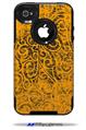 Folder Doodles Orange - Decal Style Vinyl Skin fits Otterbox Commuter iPhone4/4s Case (CASE SOLD SEPARATELY)