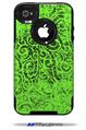 Folder Doodles Neon Green - Decal Style Vinyl Skin fits Otterbox Commuter iPhone4/4s Case (CASE SOLD SEPARATELY)